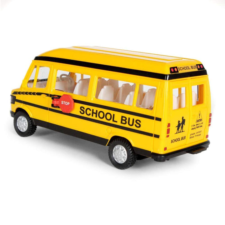 TMP School Bus Pull Back Toy