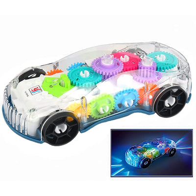 Concept Transparent Car Toy with Music, Colorful Light and Colorful Moving Gears