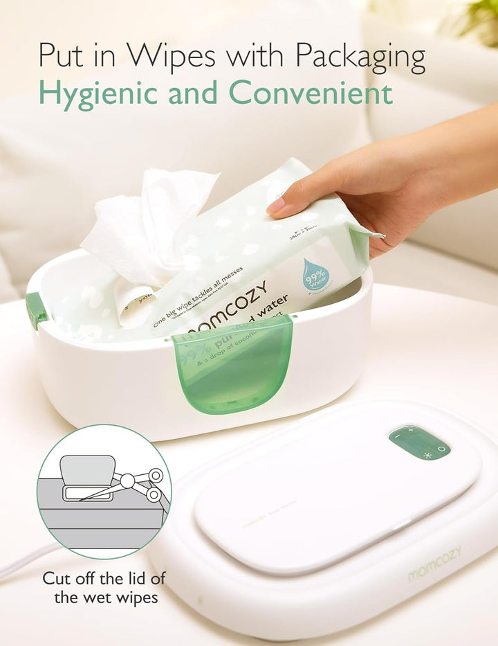 Momcozy Baby Wipe Warmer with Night Light - Large Capacity | 4 Modes of Temperature Heating Control
