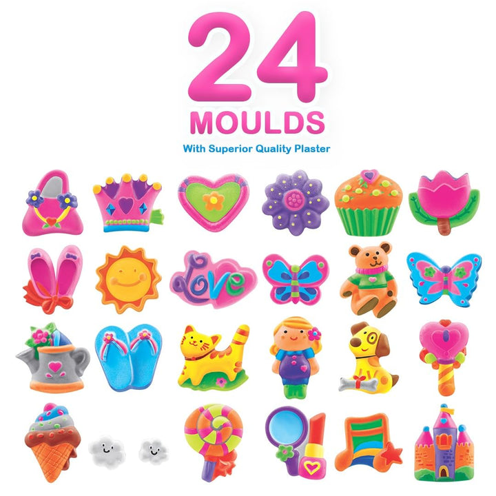 Ratna's Classic Fridge Magnets Mould & Paint Senior I 24 Moulds I DIY Art & Craft Kit