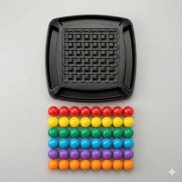 Rainbow Ball Chess Puzzle Game for Kids & Family | 48 Balls With 6 Different Colours
