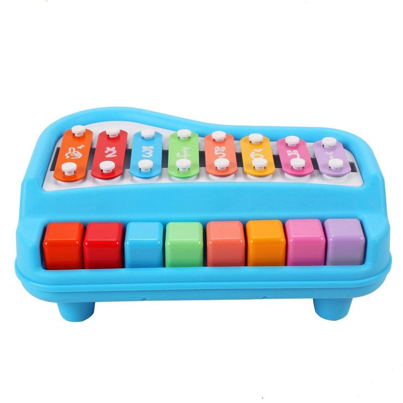 2 in 1 Colorful Plastic 8 Tone Xylophone Piano (Multi Color)