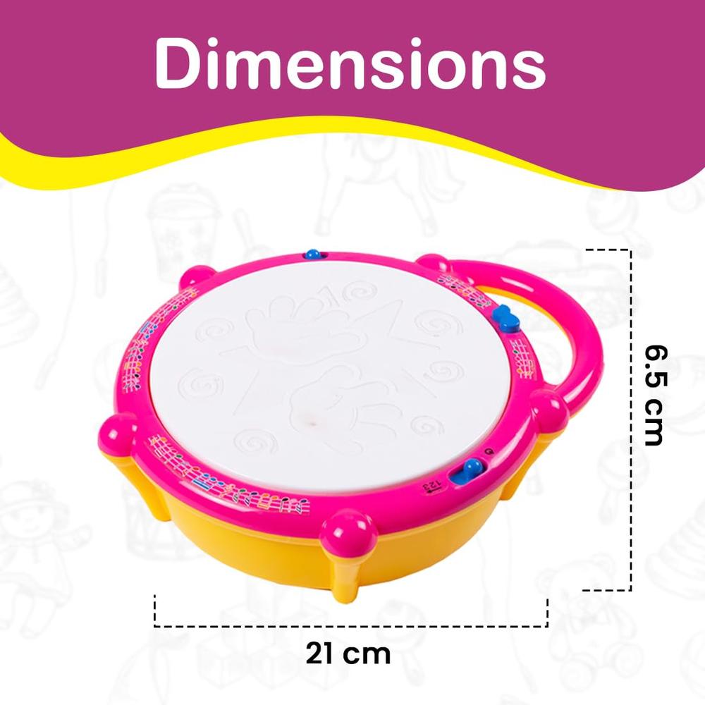 KV Toys Flash Drum Toy | Lights & Sounds Interactive Musical Drum