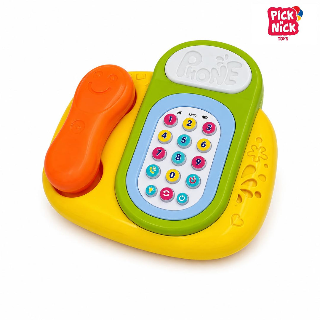 Pick N Nick Toys Kids Learning Phone Toy with Lights, Music & Numbers