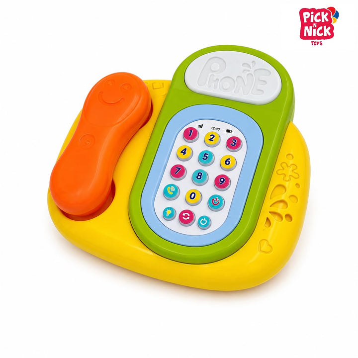 Pick N Nick Toys Kids Learning Phone Toy with Lights, Music & Numbers
