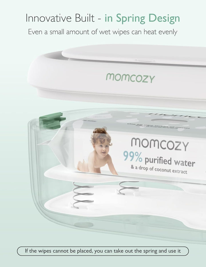 Momcozy Baby Wipe Warmer with Night Light - Large Capacity | 4 Modes of Temperature Heating Control