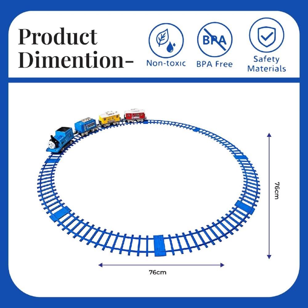Tomas The Big Family Train Toy Set | Battery Operated Train with Sound, Light & Smoke Effect | 240 cm Track