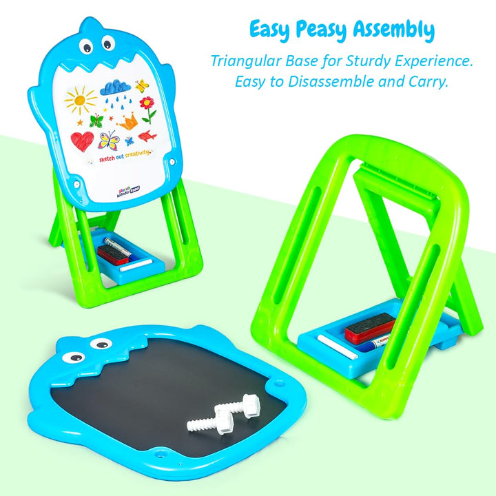 Avis by Ratna Sketch Wonder Easel | 2-in-1 Double-Sided Chalk & Marker Board