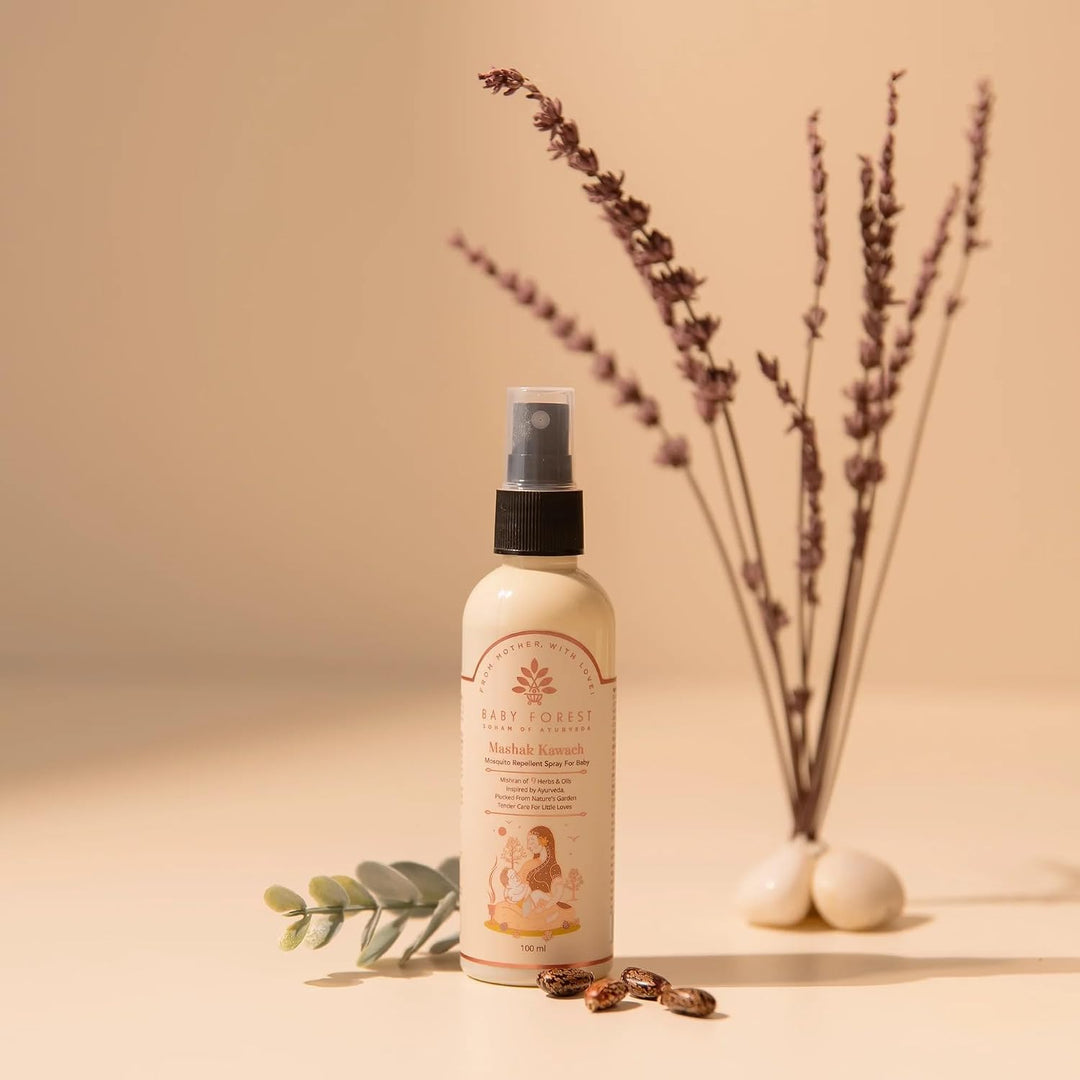 Baby Forest Mashak Kawach Mosquito Repellent Spray for Babies | 100ml | Natural Insect Repellent | Derma Safe, Vegan & Cruelty-Free