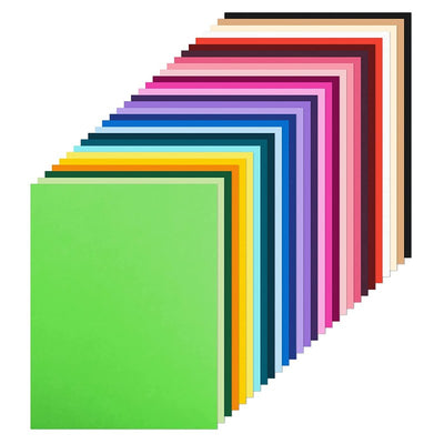 Pack of 50 Thick Cardstock Colour Paper | Ideal for DIY Papercrafts, School Projects and Scrapbooking