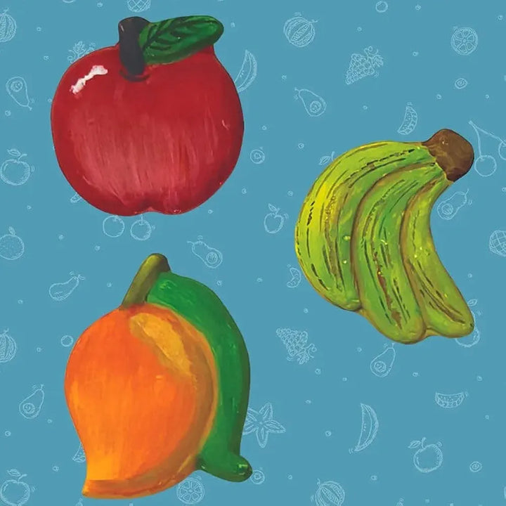Toykraft Mould & Paint Fruits - Fridge Magnet Making DIY Kit, Creative Art & Craft Activity