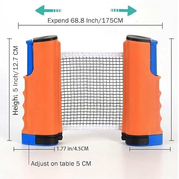 MUREN Adjustable Table Tennis Ping Pong Net | Portable Retractable Universal Clamp