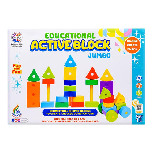 Ratnas Educational Active Blocks - Jumbo | Building Block Toys for Kids