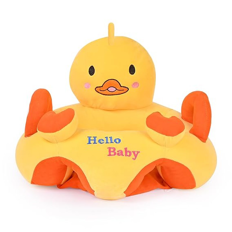 Kids Support Sofa Animal Shape Soft Stuffed Material Plush Toy Rocking Chair/Sofa - Yellow