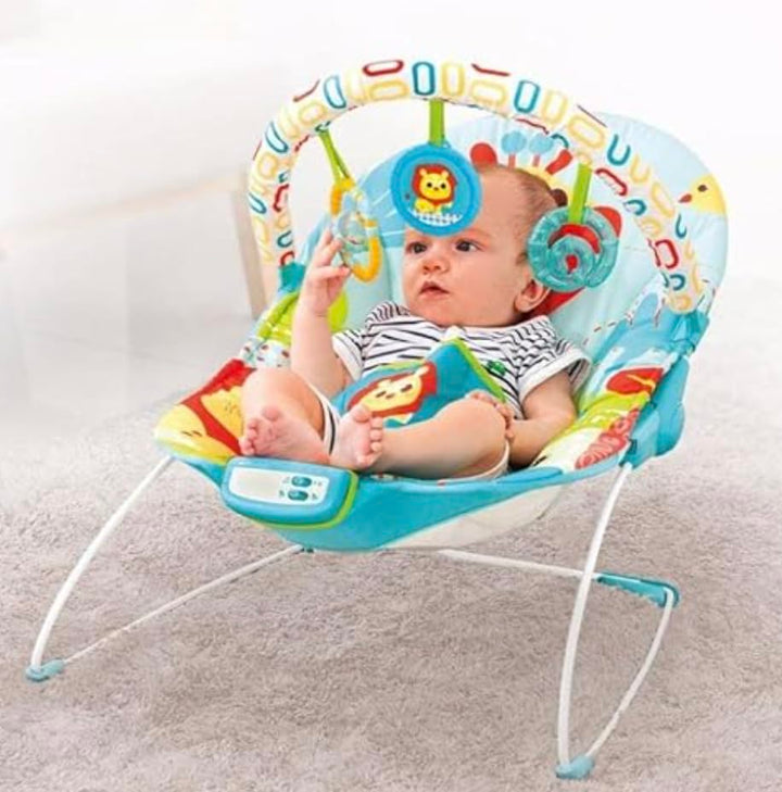 Mastela Music & Soothe Bouncer/Rocker Chair | 3 Position Setting, Melodies & Vibrations & Removable Toy Bar
