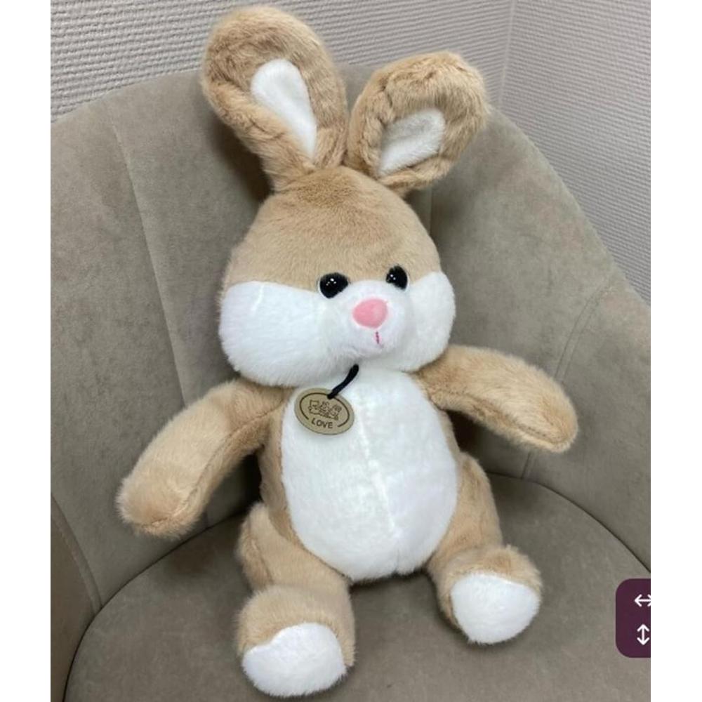 CuddleNest Plush Bunny Soft Toy - 40 cm Stuffed Animal | Beige & White