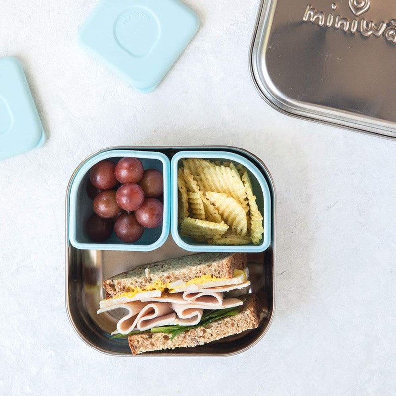 Snow Aqua Grow Bento with 2 Silipods Lunch Box