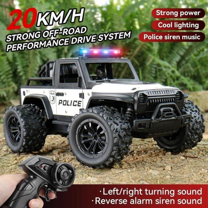 ToyBoi Remote Control Police Truck with LED Emergency Lights & Siren
