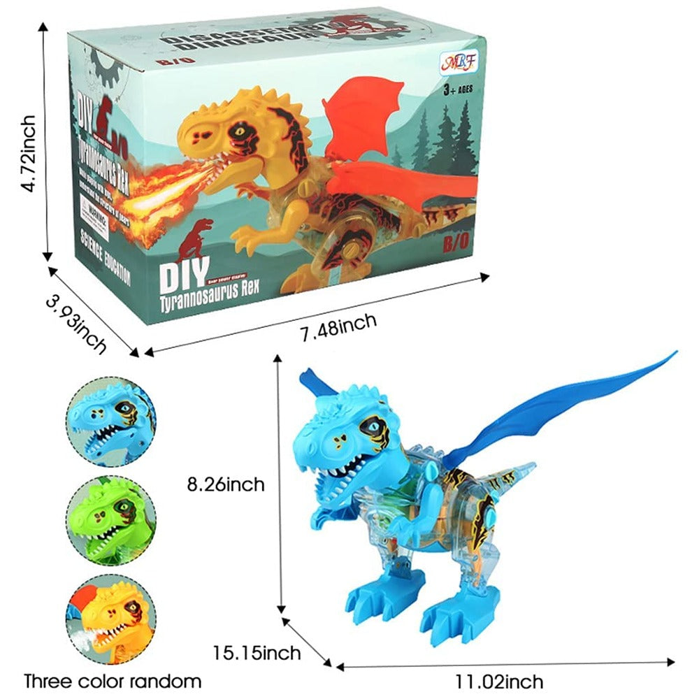 Remote Control Dinosaur with Spray Mist, Walking, Flashing Lights and Roaring Sounds