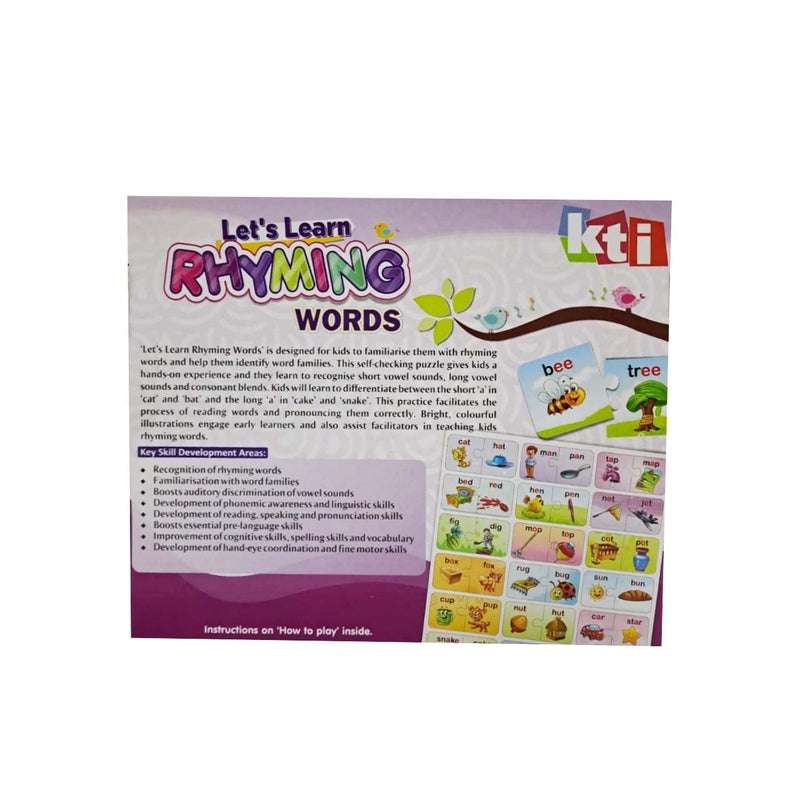 Loads of Rhyming Words Board Puzzle Game (54 Puzzles Pieces)