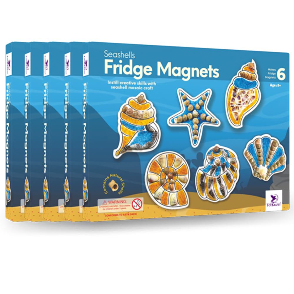Buy Shell Fridge Magnets Craft Kit (Pack of 5) on Snooplay India