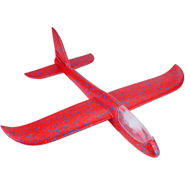 Flying Mini Throwing Glider Plane with Shiny Lights | EPP Foam Airplane Toy with Balanced Flight | Outdoor Flying Toy for Kids