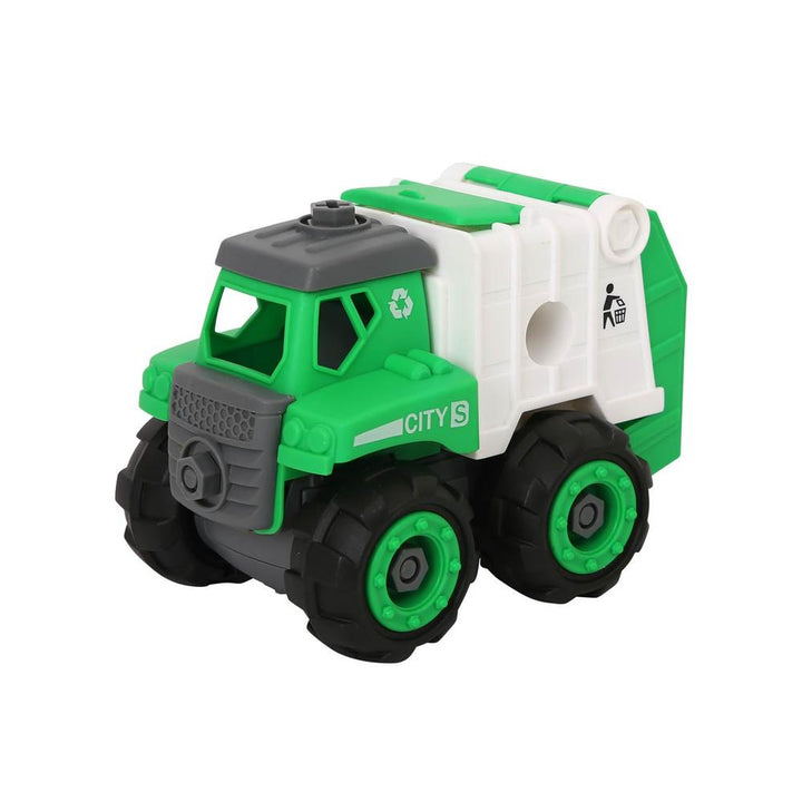Scoodle Mini Machines My First Build & Go City Service Truck Toy - Pull Back Vehicle for Kids