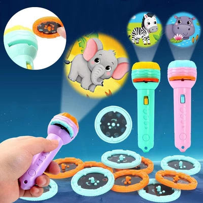 3 Slides 24 Patterns Mini Projector Torch for Kids