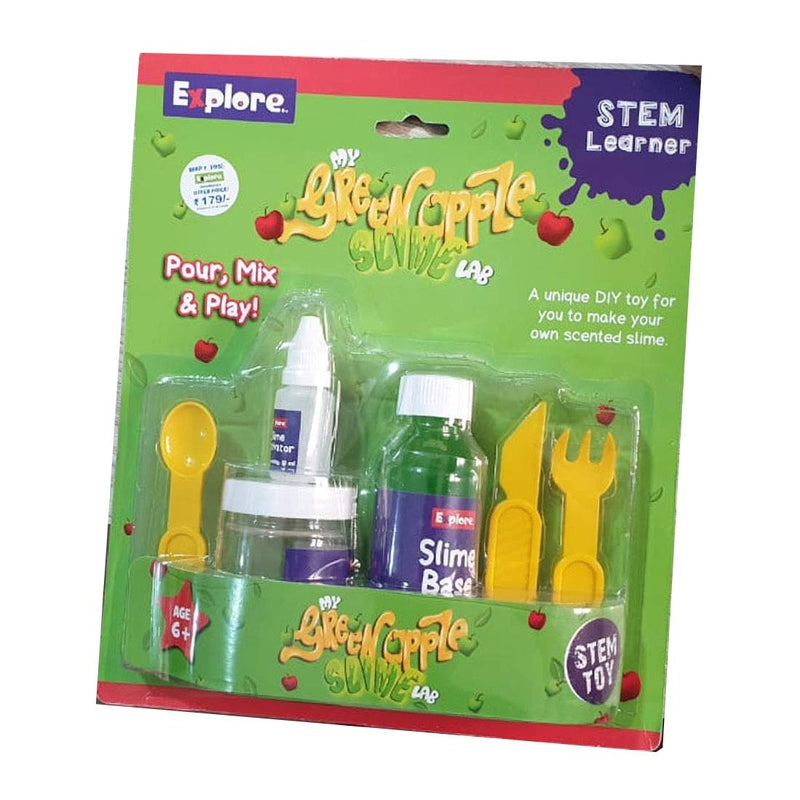 Return Gifts (Pack of 3,5,12) My Green Apple Slime Lab Kit - STEM Learning Kit Explore