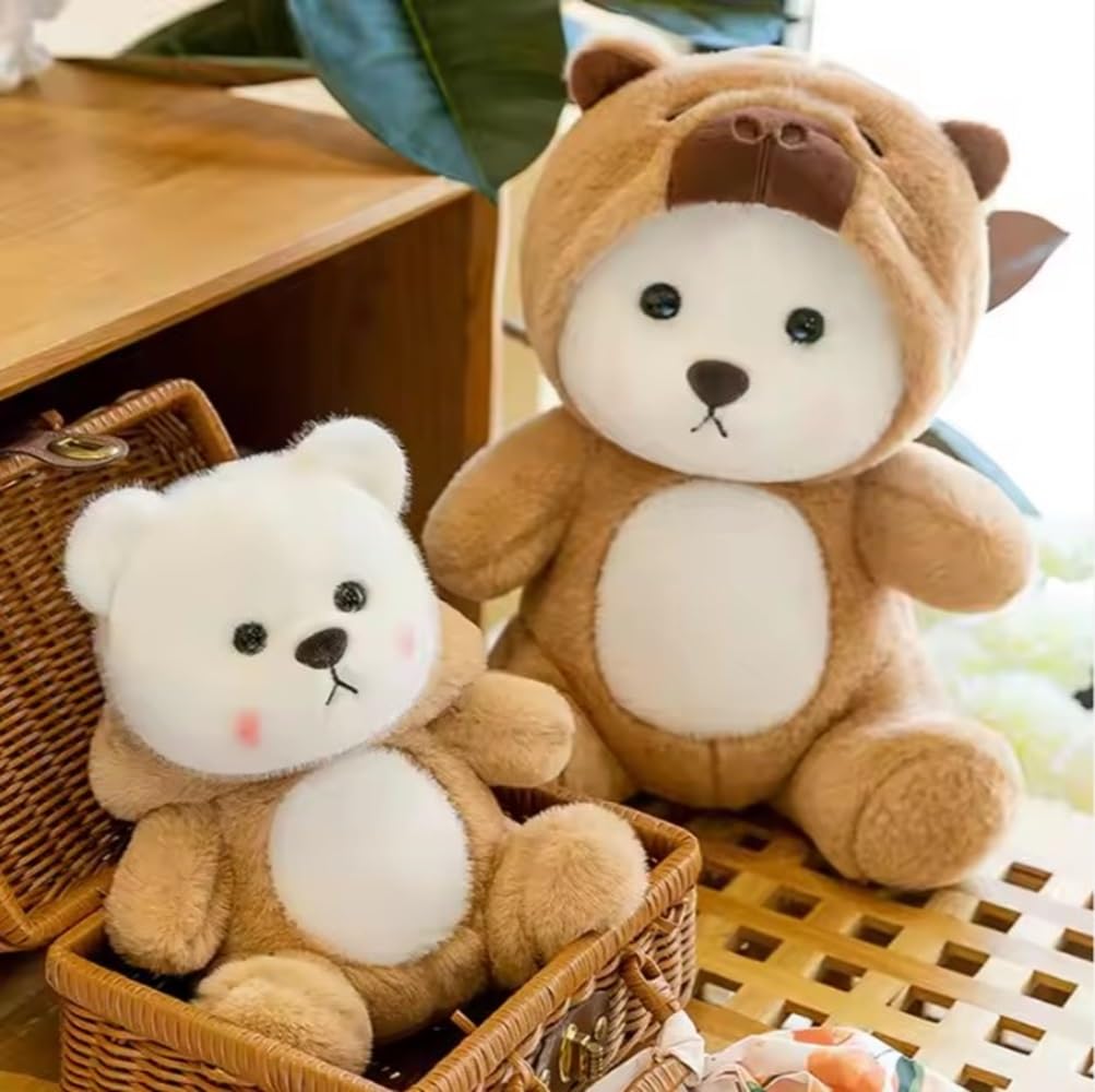 CuddleNest Teddy Bear Plush Toy Soft Stuffed Animal - 25 cm (Brown)