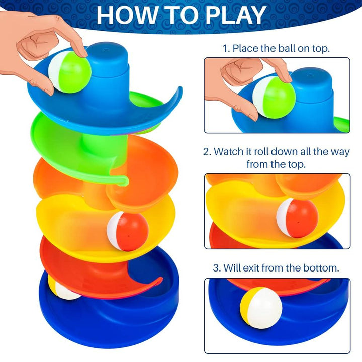 Ratna's Rainbow Spinning Tower Ball | Educational Toy