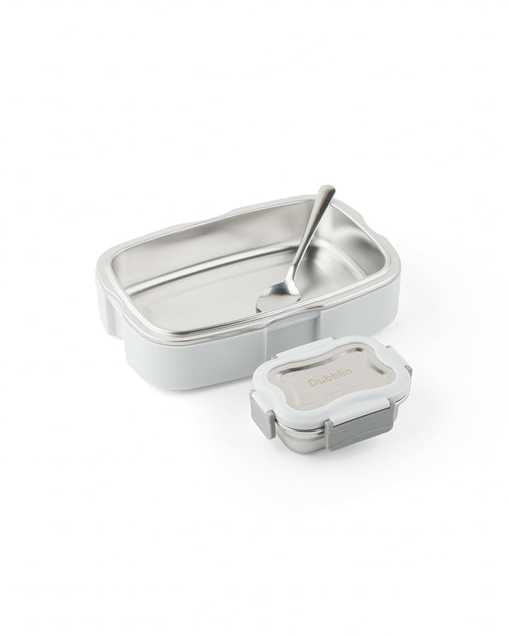 Dubblin Harry Insulated Lunch Box with Steel Container - 850ml | Grey