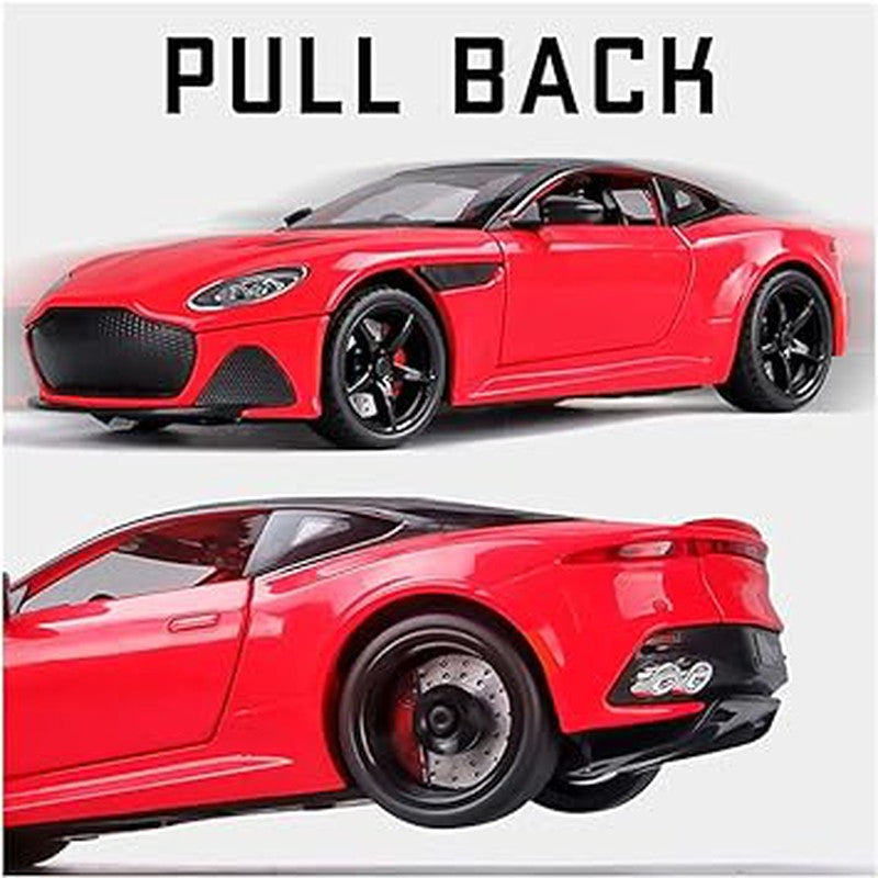 Resembling 1:24 for Aston Martin Gt Alloy Diecasts & Toy Vehicles Metal Toy Car Model Sound and Light Pull Back Collection (Assorted Colour)