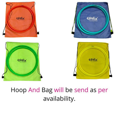 Fitfix Hula Hoop Collapsible Exercise Ring with Free Hoop Huggie (72 Cm Diameter, Pack of 2 Pcs)