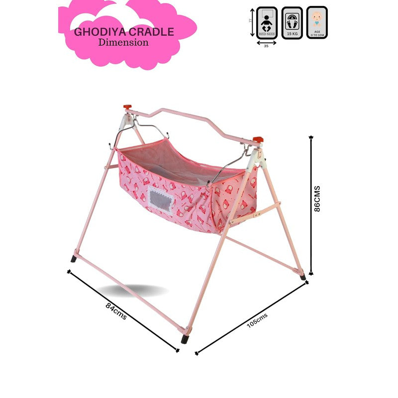 Ghodiya Cradle Swing with Full Protective Net Cover | Compact Folding & Lightweight