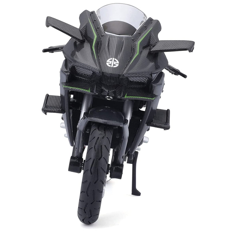 Maisto Compatible with Kawasaki Replica Miniature Model Ninja H2 R 2017 Collectible (Grey), Metal 1:12 Scale (IC)