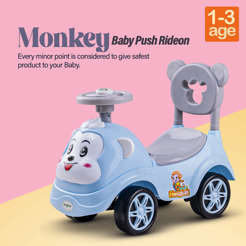 Manual Push Monkey Ride-On (1-3 Years)