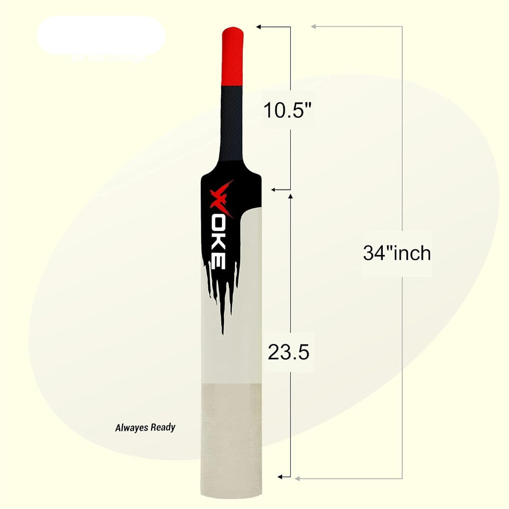 Stalwart Heavy Duty Plastic Premium  Cricket Bat Full Size with Sipper (Plastic) | 15+ Years