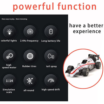 F1 Formula Spray High Speed Racing Remote Control Toy Car | Four Wheel Drive (F1 Formula Toy Car)