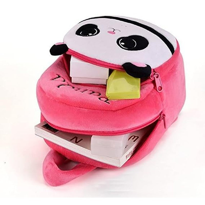 Premium Quality Soft Design Small Pink Panda Shape School Bag for Kids - 14 Inches