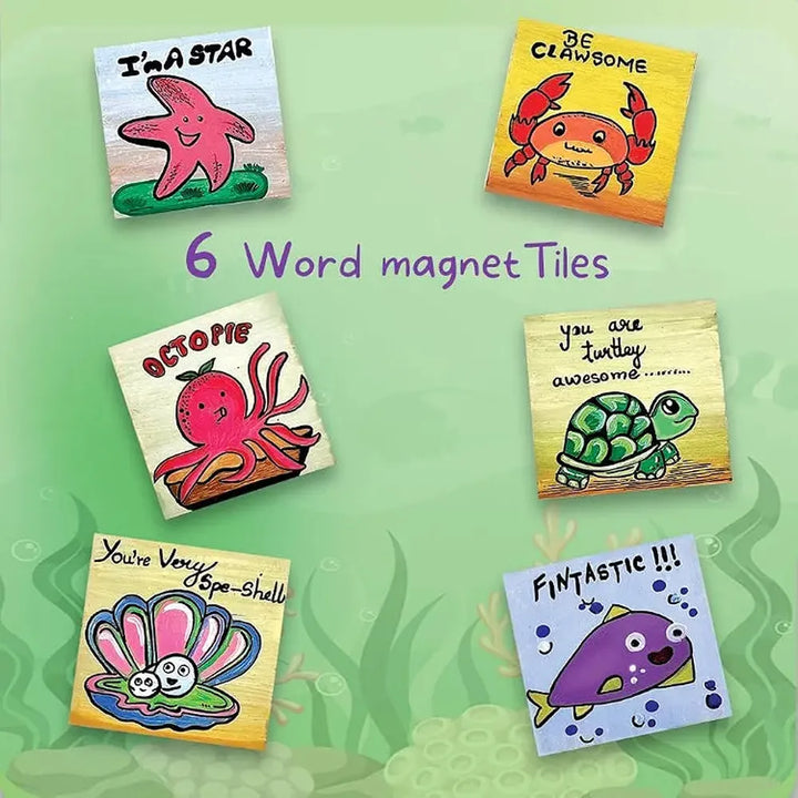 Toykraft Magnetic Marine Marvels - Sand Art & Fridge Magnet Kit, Creative DIY Gift for Kids
