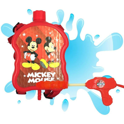 Holi Pichkari Water Blaster with Back Holding Tank Water Capacity 1 Liters | Spray Squirt Pistol Pump Water Play Toy | Mickey