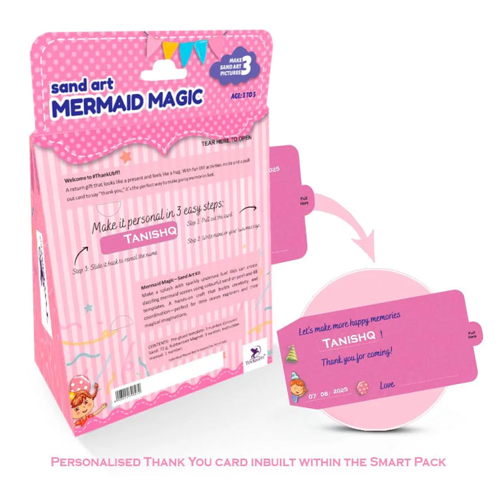 Toykraft Mermaid Magic | Sand Art DIY Kit | Creative Activity & Theme Party Return Gift