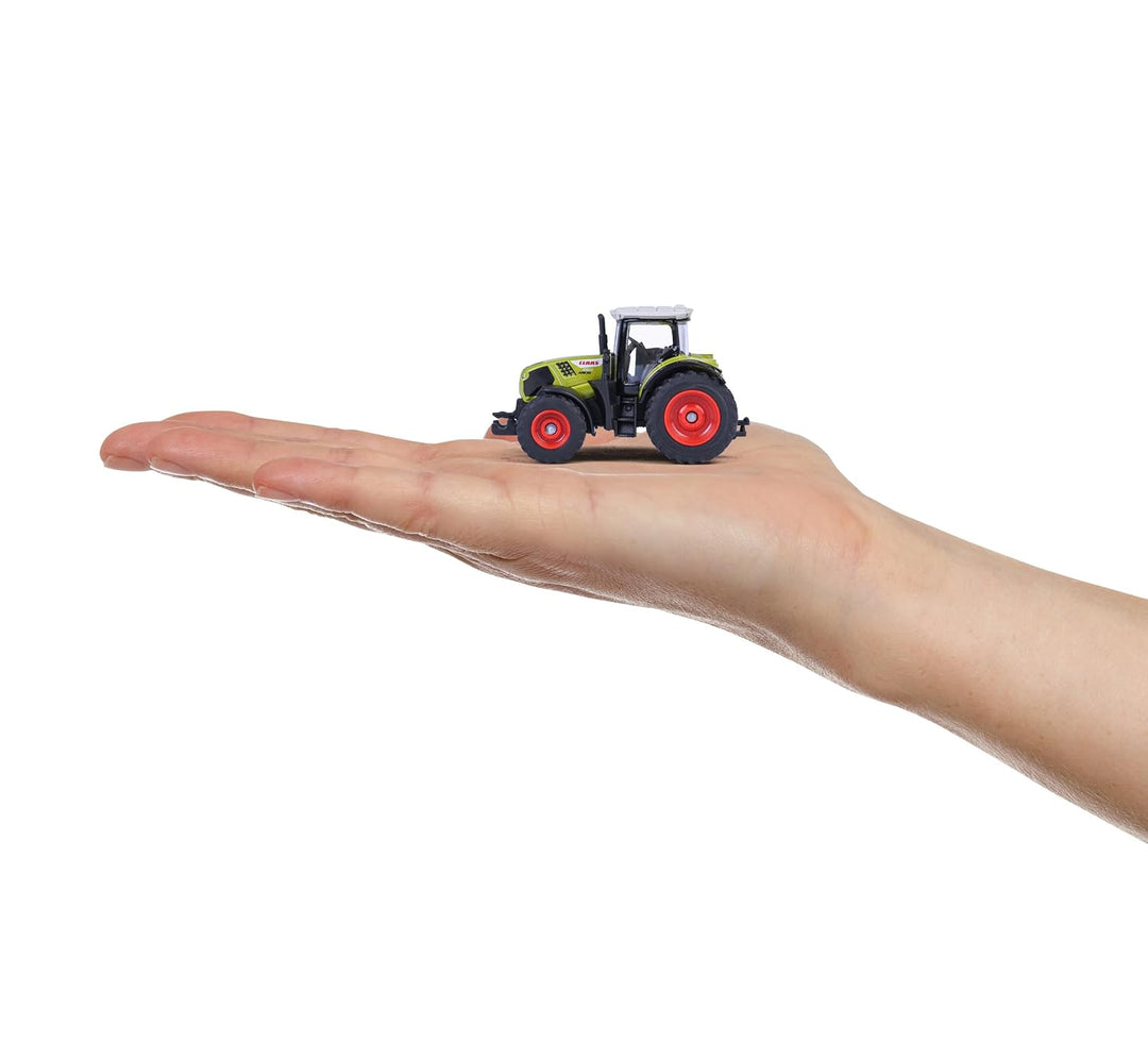 Set of 5 Licensed Majorette Diecast Cars (Farm) - Claas Arion 660, Claas Xerion 5000, Claas Torion 956-537 Sinus, Volkswagen ID. Buzz, Farm trailer