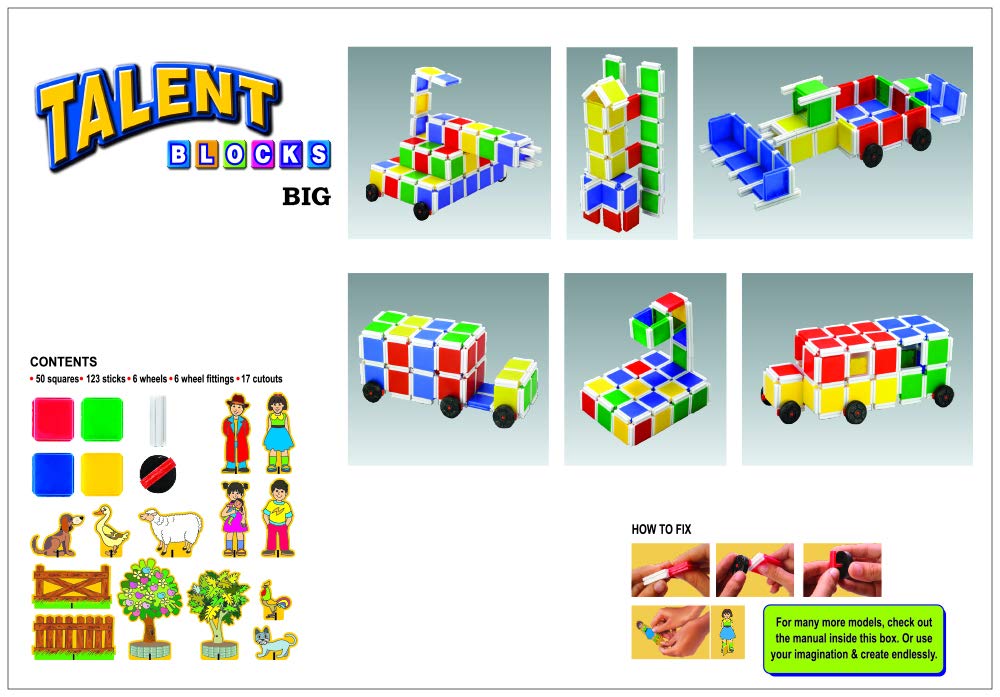Toy box by Ratna Talent Building Blocks (Big) | 185 pieces