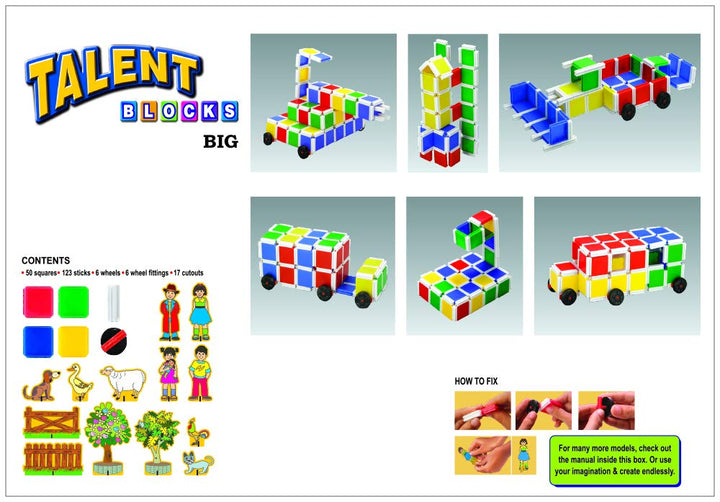 Toy box by Ratna Talent Building Blocks (Big) | 185 pieces
