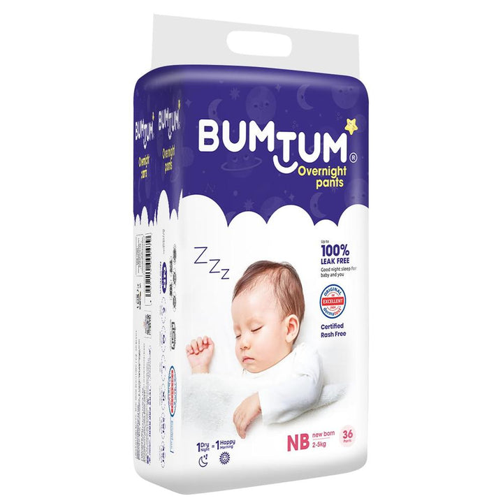 Bumtum (Size-NB) Overnight Diaper Pants | 36 Pants |  | 2-5 Kgs