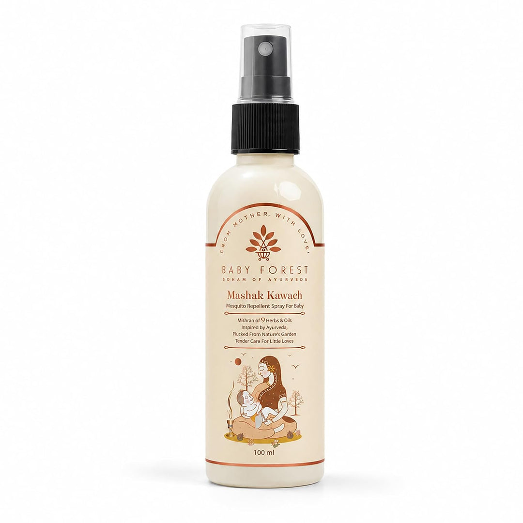Baby Forest Mashak Kawach Mosquito Repellent Spray for Babies | 100ml | Natural Insect Repellent | Derma Safe, Vegan & Cruelty-Free