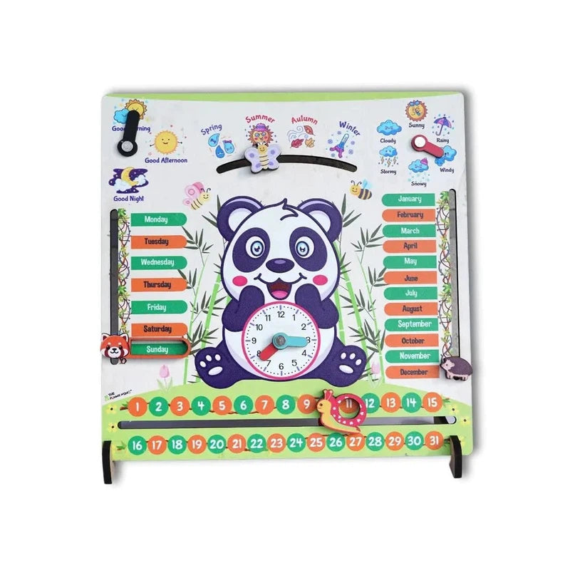 Wooden Panda Busy Board - 7 Activities