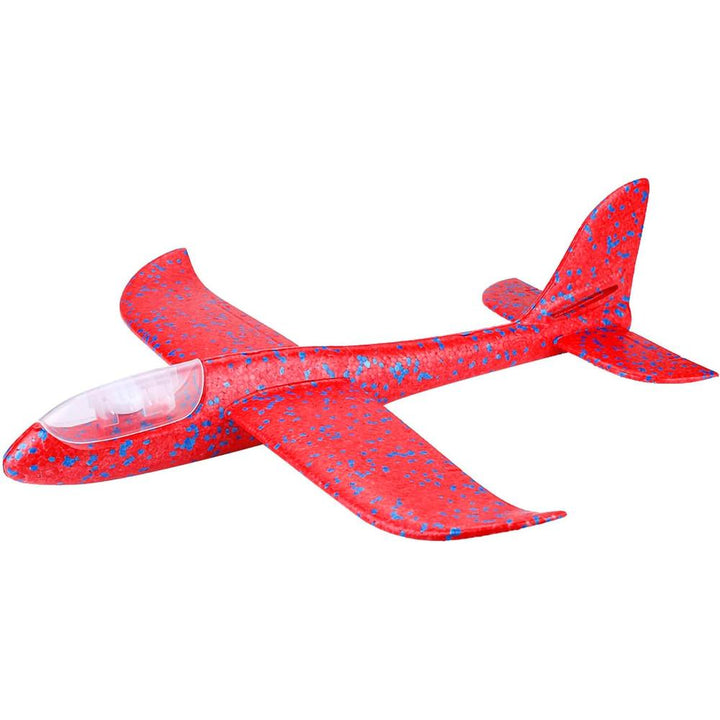 Flying Mini Throwing Glider Plane with Shiny Lights | EPP Foam Airplane Toy with Balanced Flight | Outdoor Flying Toy for Kids